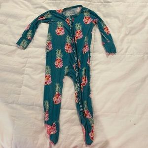 Sea green Posh Peanut double zip footie sleeper sz 12-18m
